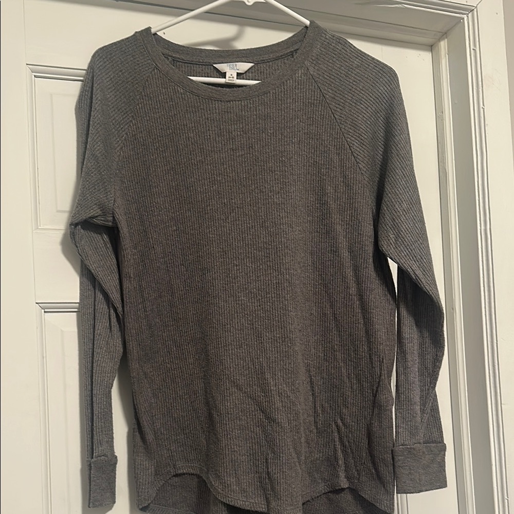 Time and Tru Women's Long Sleeve Tee - Gray